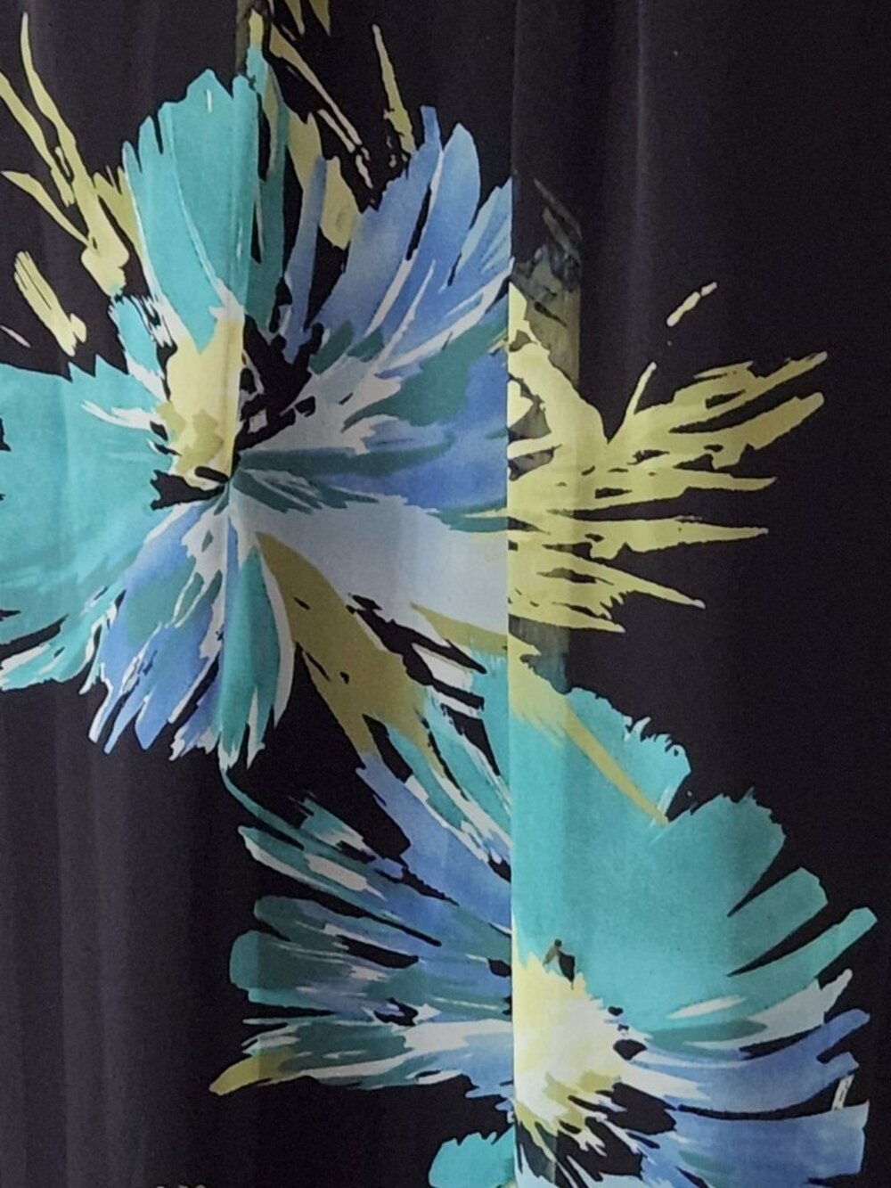 Connected Apparel sz 12 tank dress black floral VGUC - Picture 3 of 3